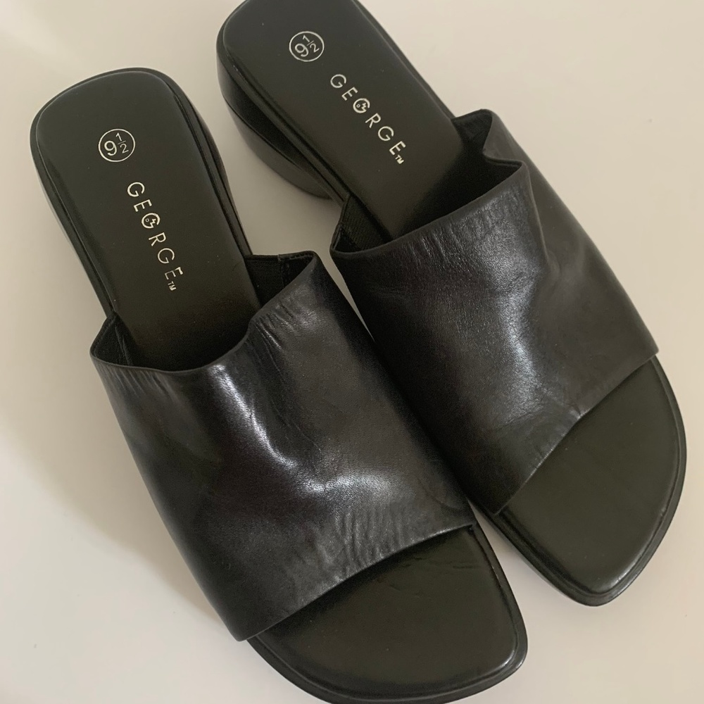 Black Slide Sandals